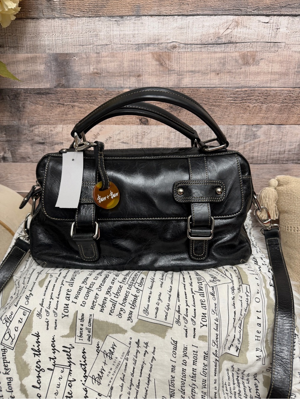 Barr+Barr Black Patent Leather Satchel